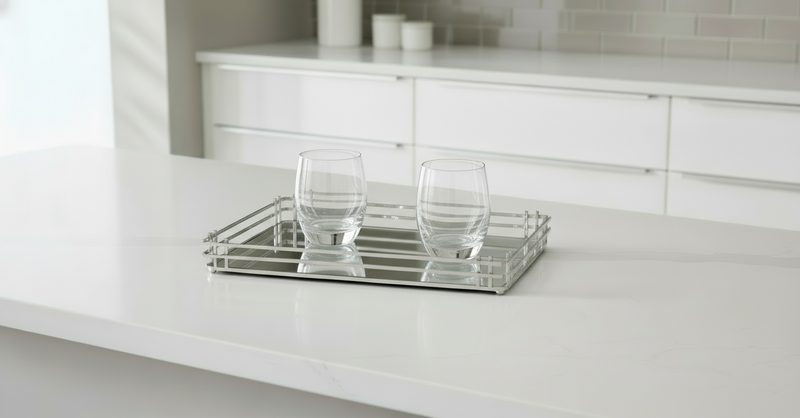 Horizon Candle/Serving Tray Silver