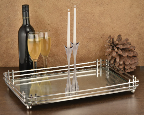 Horizon Candle/Serving Tray Silver