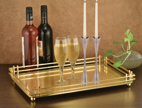 Horizon Candle/Serving Tray Gold