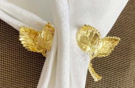 gold leaf napkin ring