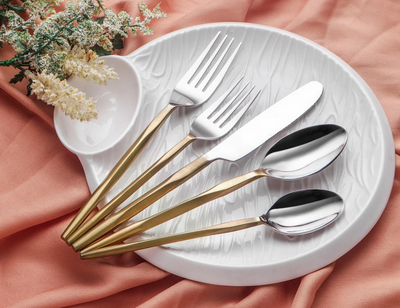 DIAMOND CUTLERY SHINY SILVER MATT