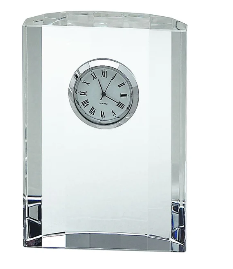 Optic Crystal Semi-circular Clock