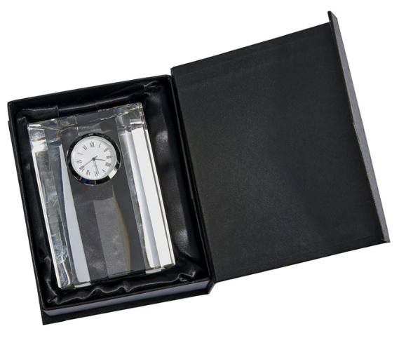 Optic Crystal Semi-circular Clock