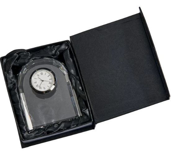 Optic Crystal Arched Clock