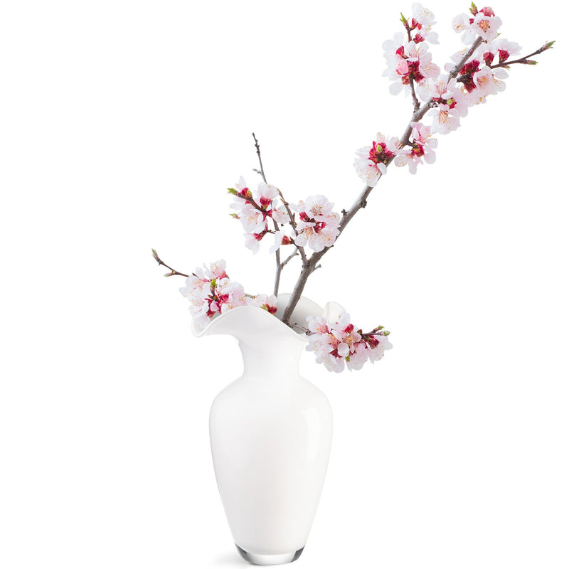 White Flair Top Vase