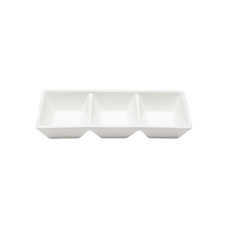 Vikko Lighting - 3 Sectional Dish, Rectangle, 7"X 2.5"