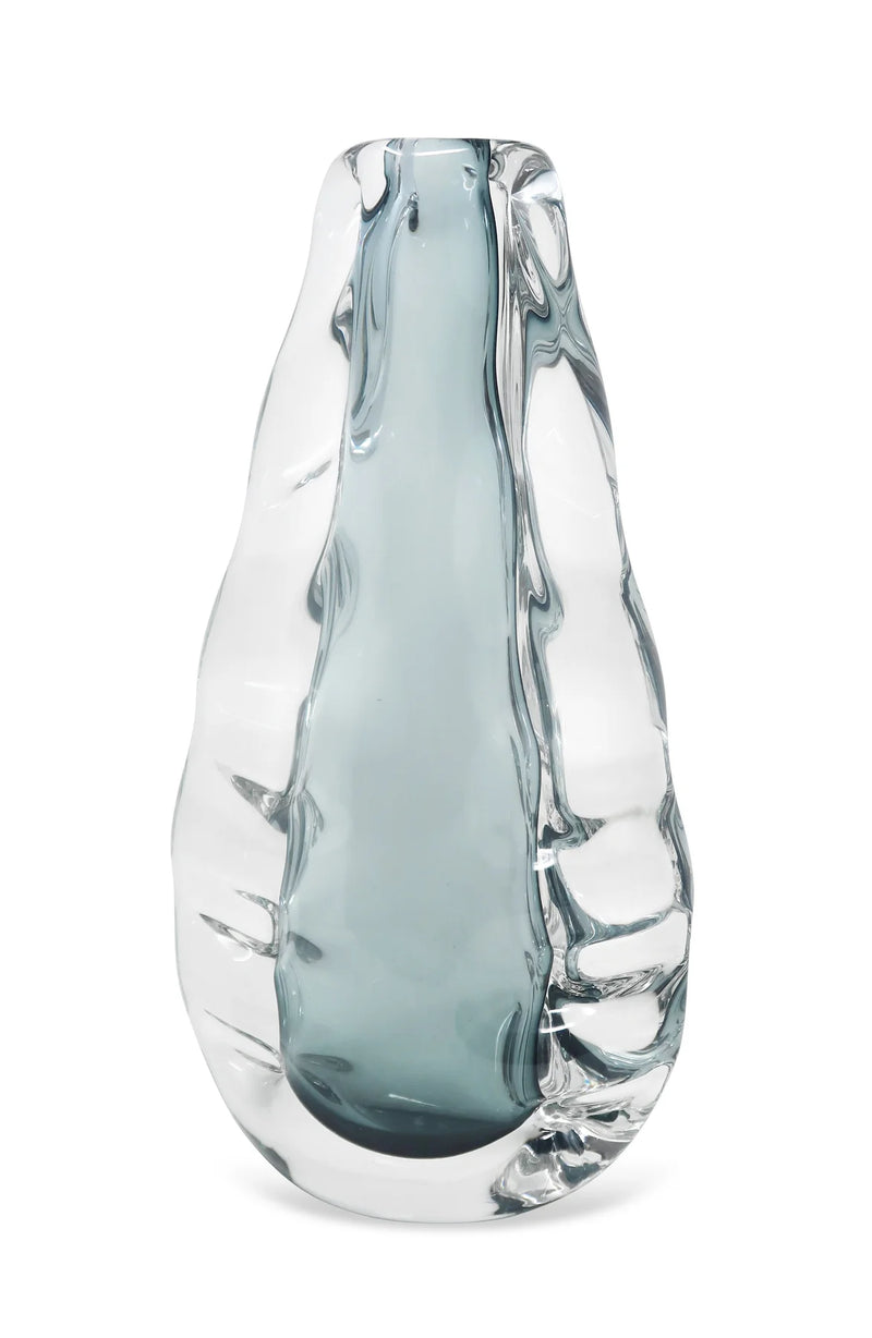 Crystal Double Wall Vase With Smoked Inner