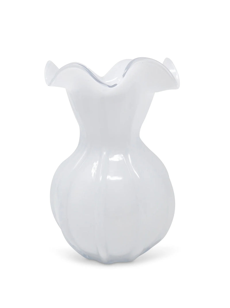 White Glass Vase (Available In 3 Sizes)