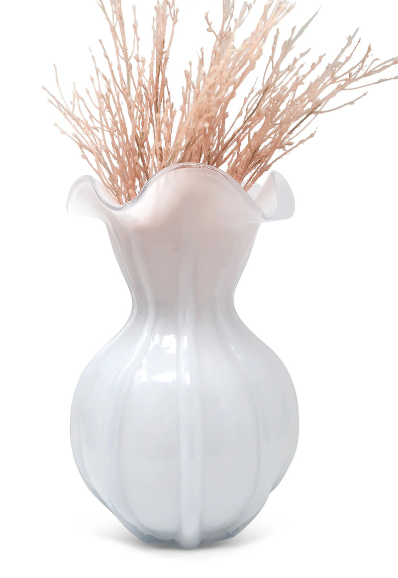 White Glass Vase (Available In 3 Sizes)