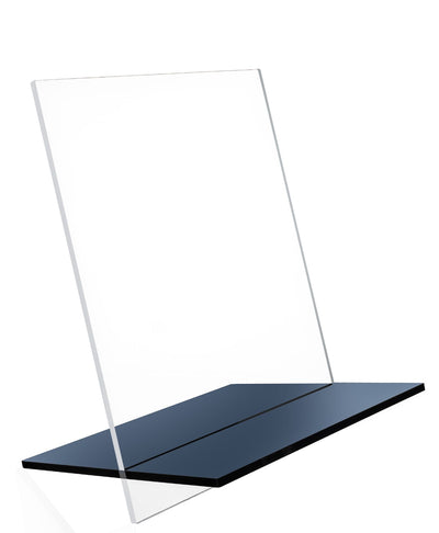 LUX Lucite Magazine Holder with Smoke Blue Design