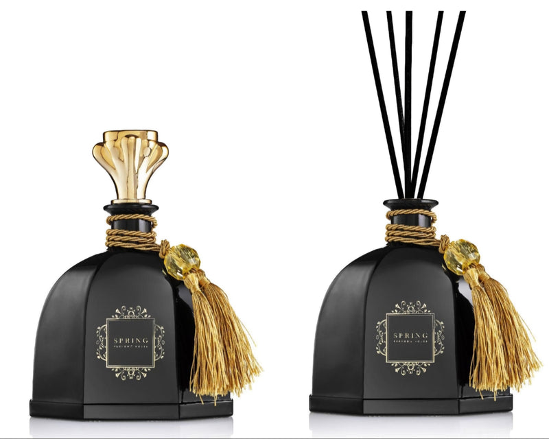 Reed Diffuser - 300ml - Diamond Black Coated - White Flower