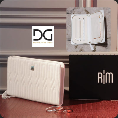 RIM Rozay Genuine Leather Jewlery Wallet White/Mauve