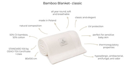 Bamboo Blanket 80x100 Powder Pink - classic