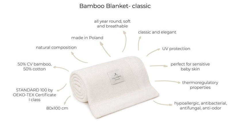 Bamboo Blanket 80x100 Beige - classic