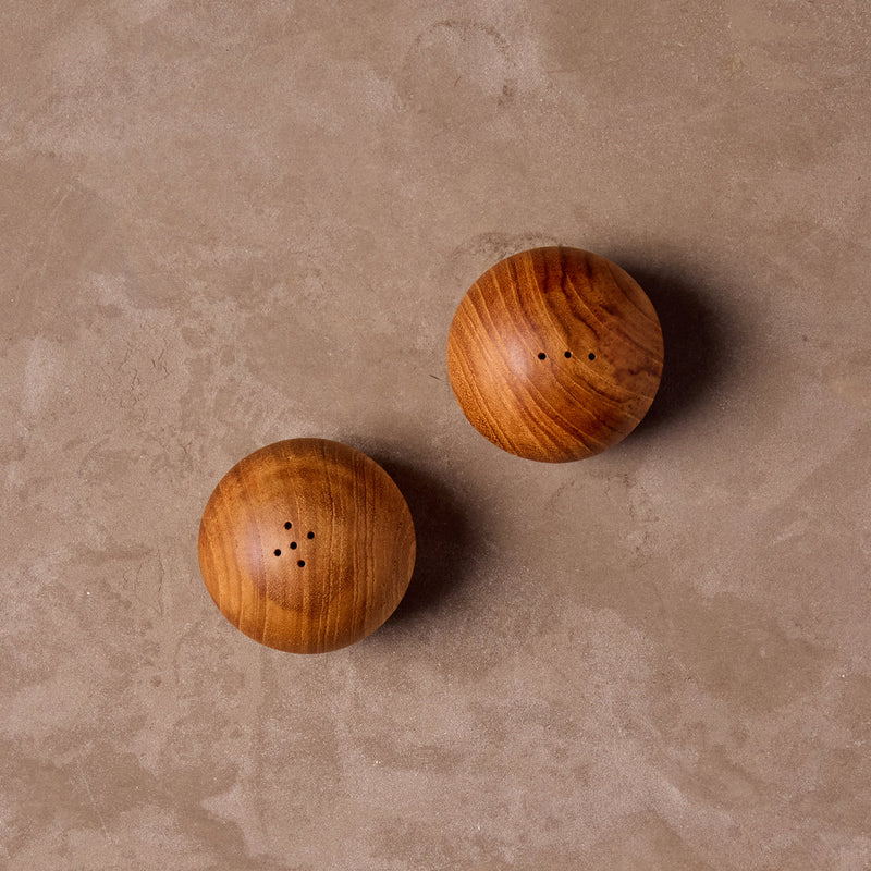 Teak Salt & Pepper Shaker Set