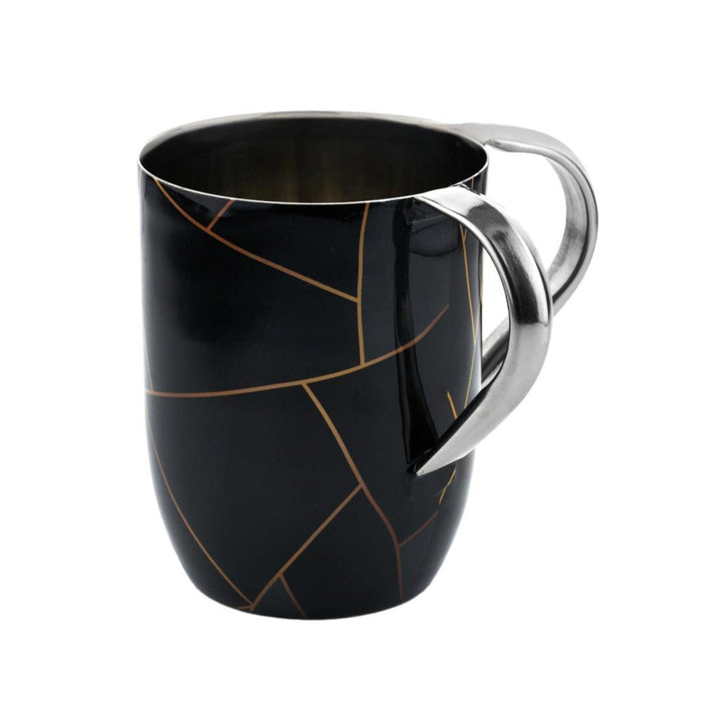 Black/Gold Abstract Wash Cup