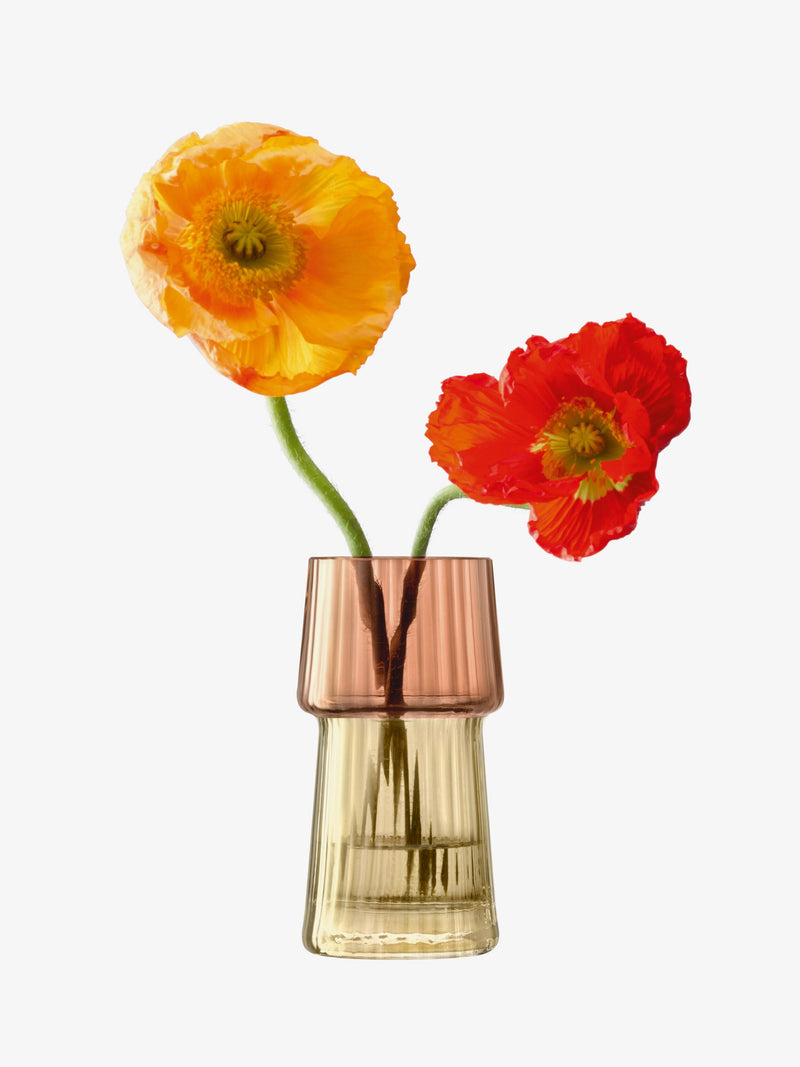 Gems Vase H4.75in Amber