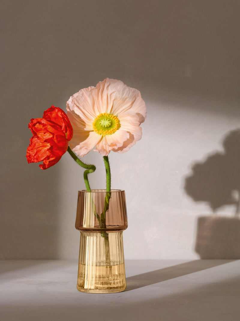 Gems Vase H4.75in Amber