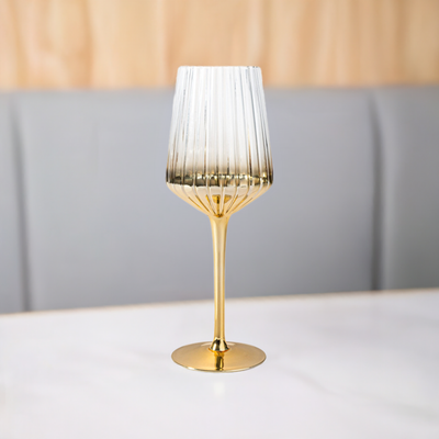 Vikko Decor- Elegant, Gold, Wine Glass, 16 OZ