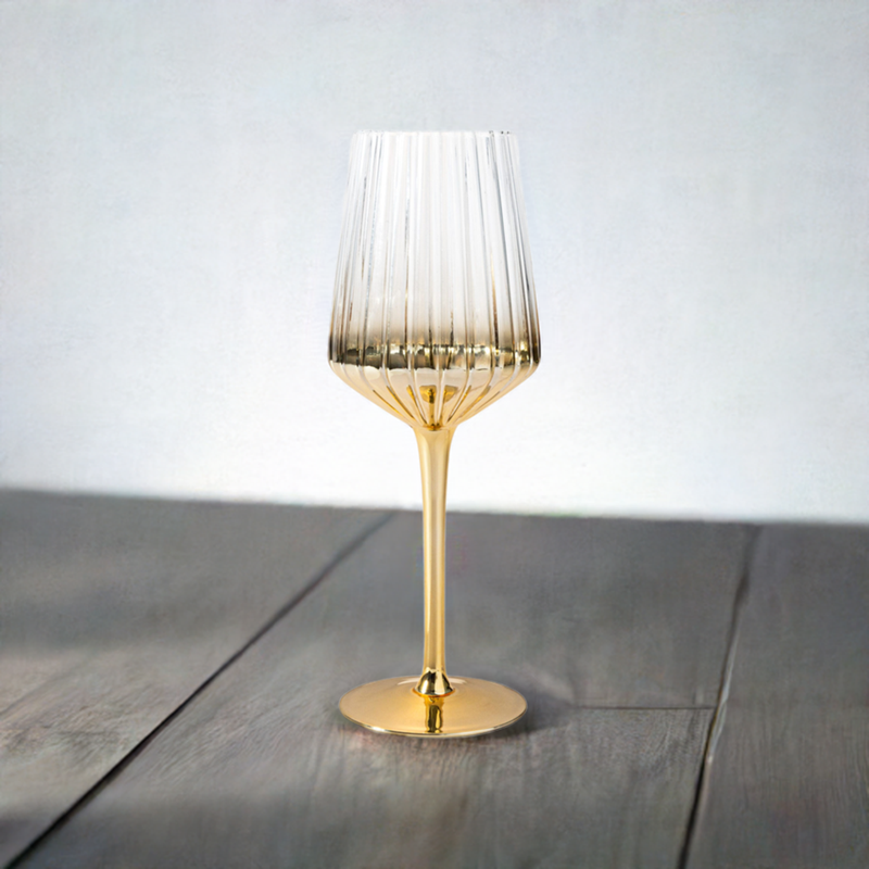 Vikko Decor- Elegant, Gold, Wine Glass, 16 OZ