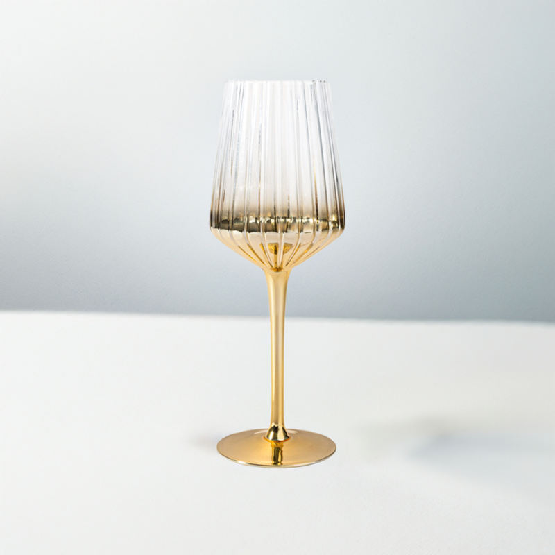 Vikko Decor- Elegant, Gold, Wine Glass, 16 OZ