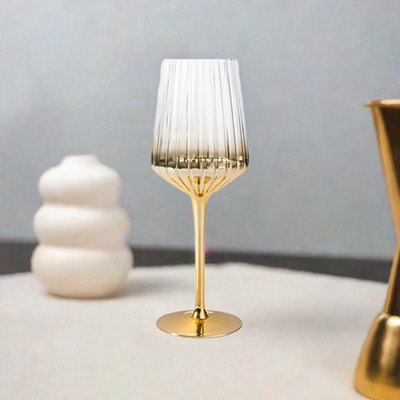 Vikko Decor- Elegant, Gold, Wine Glass, 16 OZ