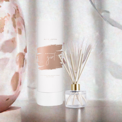 Sentiment Reed Diffuser 'Birthday Girl' Sweet Papaya And Hibiscus Flower