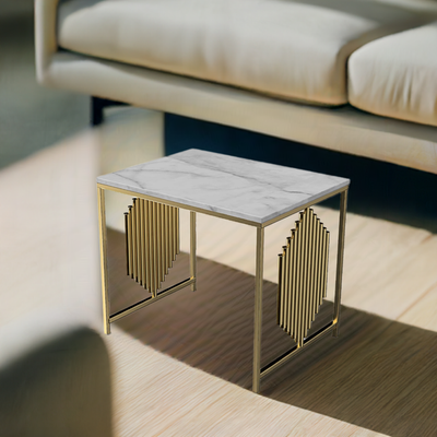 MARBLE-TOP CHANUKAH END TABLE SMALL