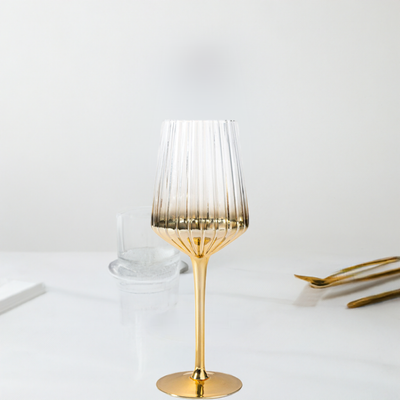 Vikko Decor- Elegant, Gold, Wine Glass, 16 OZ