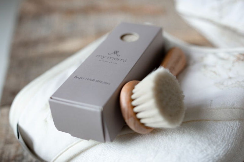 Relaxing Baby Hair Brush with Natural Goat Bristles