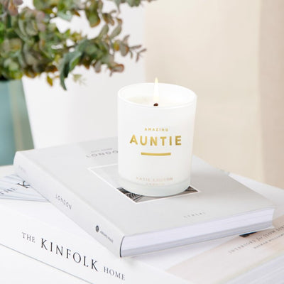 Sentiment Candle 'Amazing Auntie' Grapefruit And Pink Peony