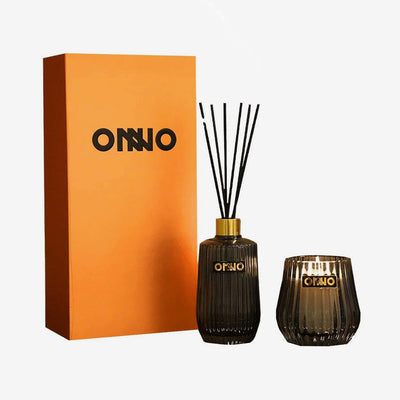 ONNO ECLECTIC GIFT SET SMOKED DIFFUSER 375ML &  CANDLE ZANZIBAR