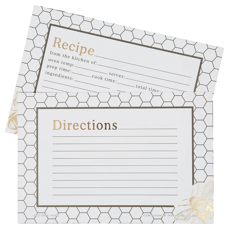 Honeycomb Hive Recipe Cards