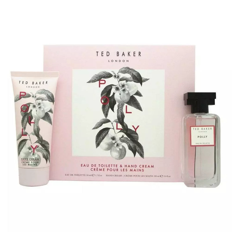 TED BAKER POLLY GIFT SET 50ML EDT + 100ML HAND CREAM WOMENS PERFUM