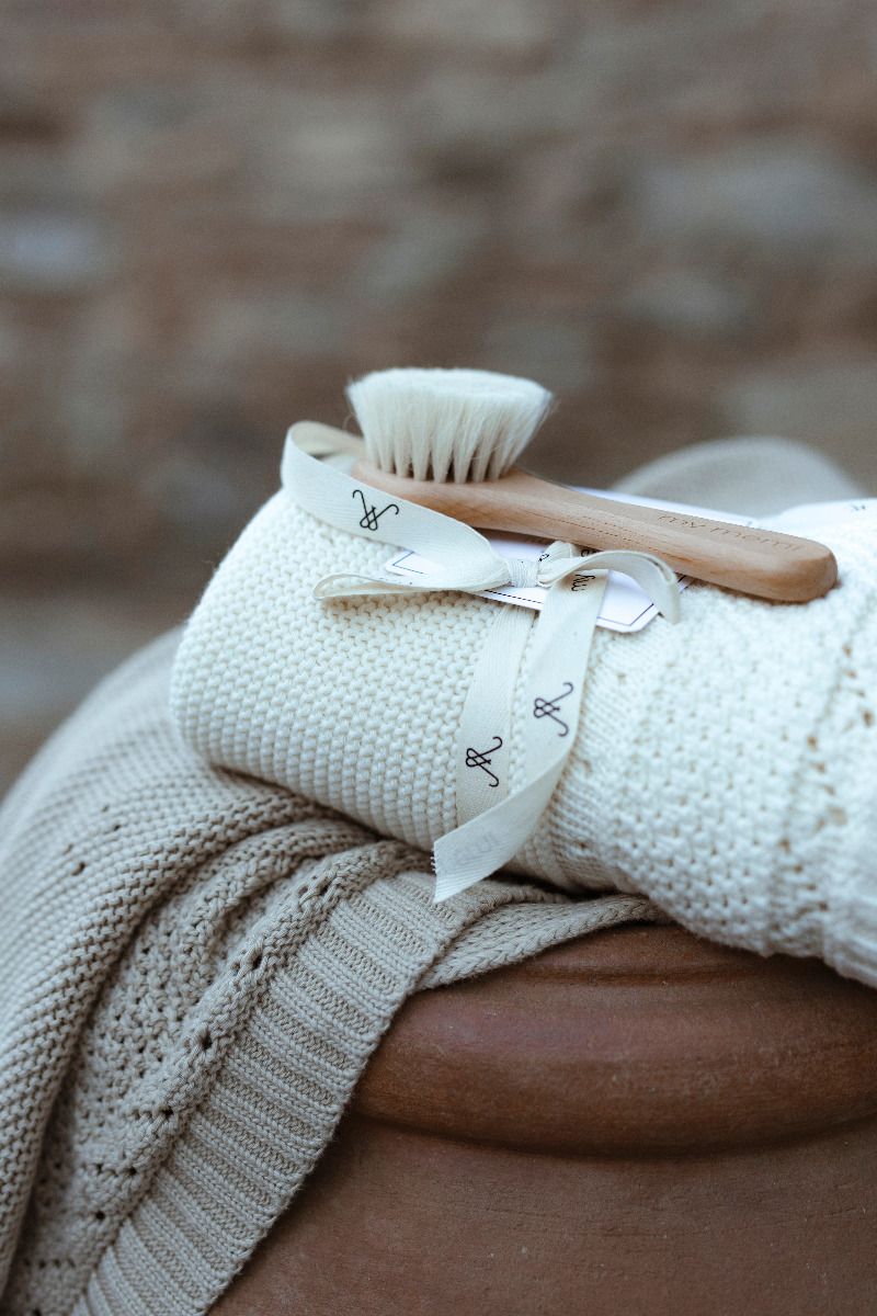 Relaxing Baby Hair Brush with Natural Goat Bristles