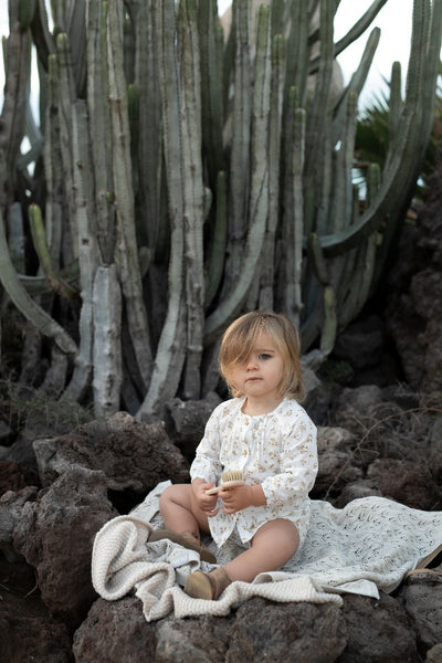 Relaxing Baby Hair Brush with Natural Goat Bristles
