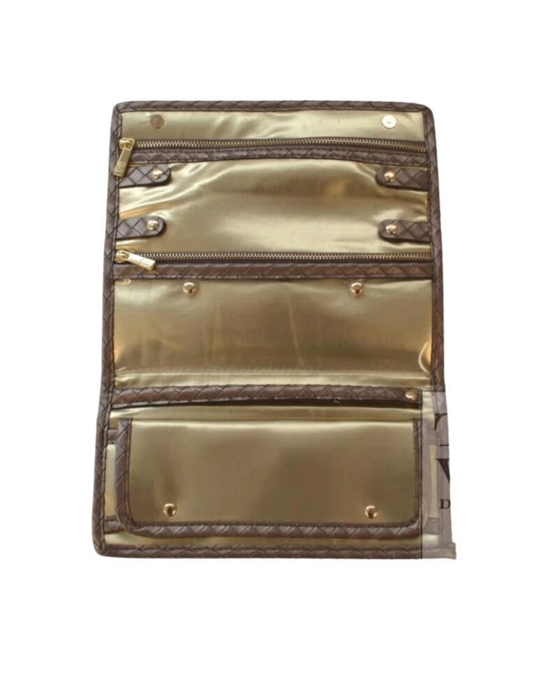 Luxe Jewelry Wallet Woven Bronze