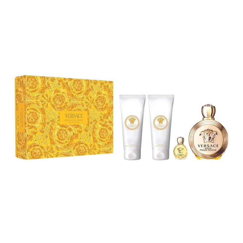 Versace Eros Pour Femme 4 Piece Gift Set For Ladies