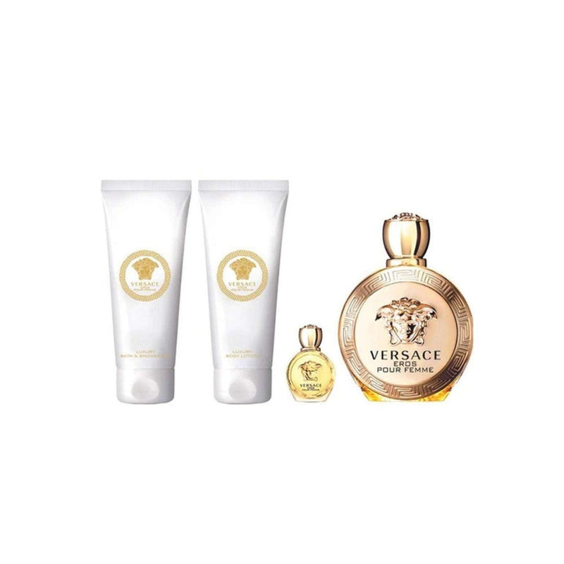 Versace Eros Pour Femme 4 Piece Gift Set For Ladies