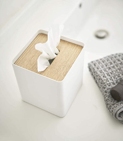 Rin Tissue Box Cover - Square - Steel