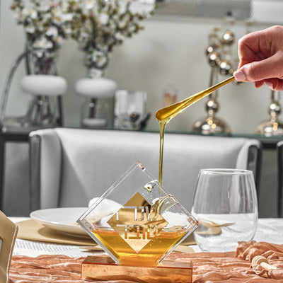 Rosh Hashana - Honey Dish - Diamond - Silver