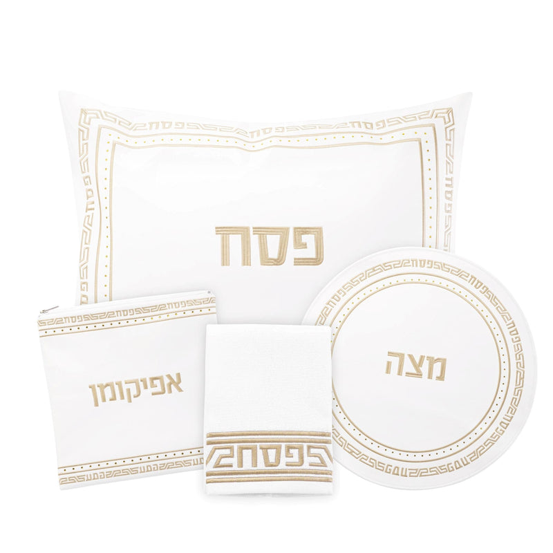 EMBROIDERED CRYSTAL STONE PESACH SET