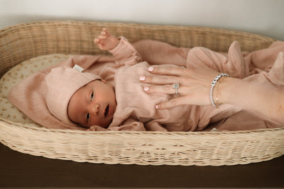 Pointelle - Blush /Blue- Kimono Outfit Set (4-Piece)