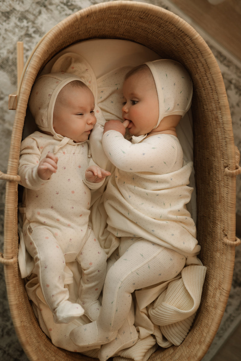 Ribbed - Bow - Layette Set