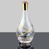 Vintage Wine Decanter Bottle, 24K Gold and Crystal