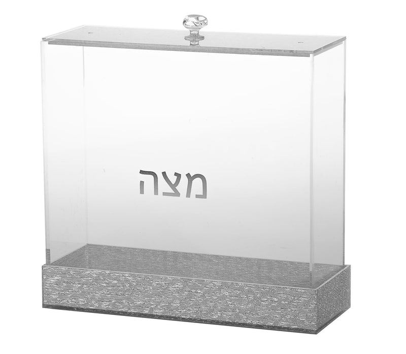 Acrylic Square Matzah Holder Box Gold/Silver