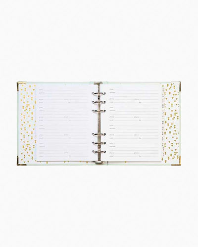 Gilded Mint Green Refillable Address Book