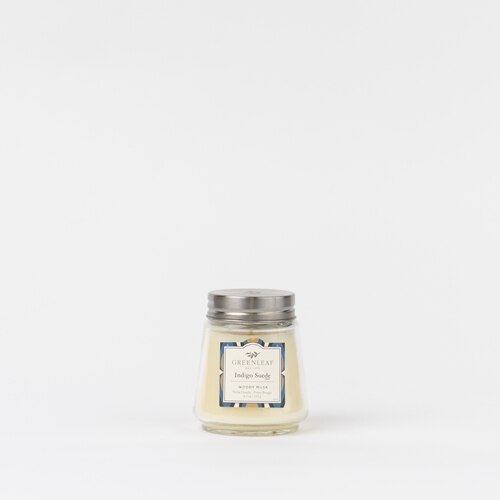 GREENLEAF PETITE CANDLE - INDIGO SUEDE