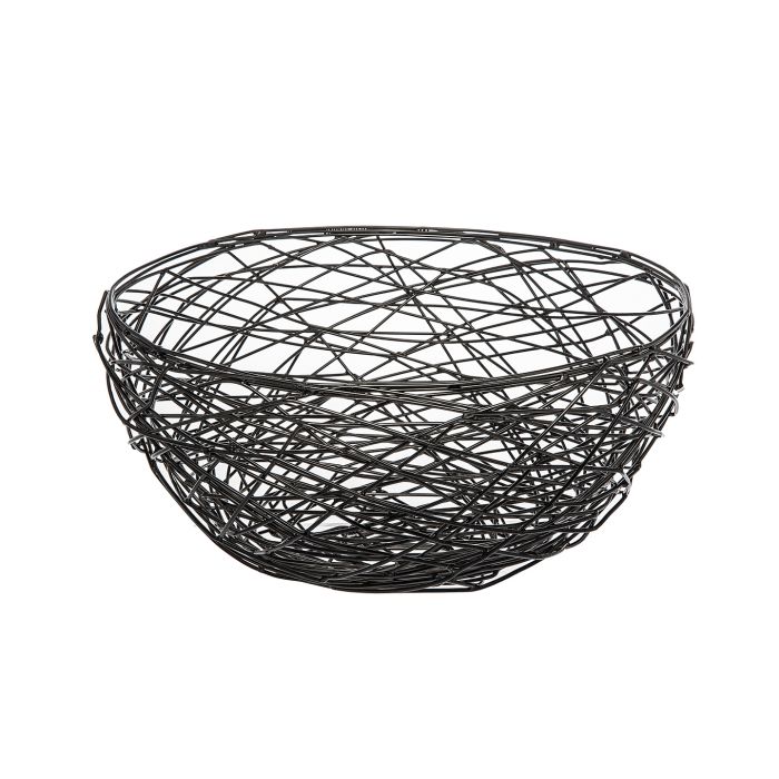 Black Metal Birds Nest Bowl