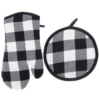 Buffalo Check Oven Mitt & Pot Holder